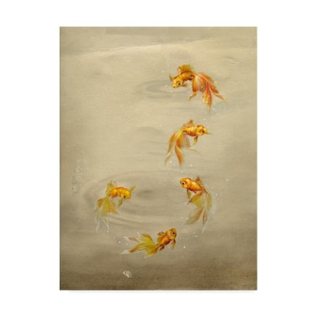 Peggy Harris 'Glittering Goldfish' Canvas Art,24x32